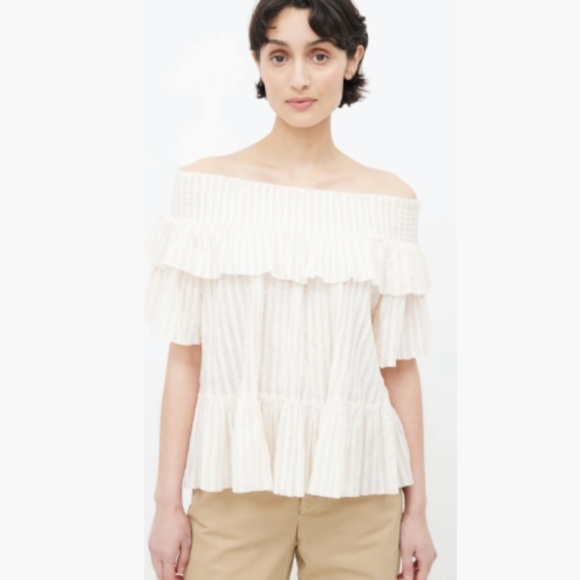 Ulla Johnson Cotton Kasia Ruffle Blouse | 2 - Picture 10 of 10